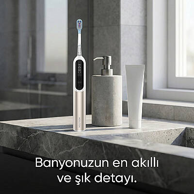 Neutron NTL-TB-12PG Dijital Ekranlı, Şarjlı Sonik Diş Fırçası Gold, 60°C hareketli Başlık - 2