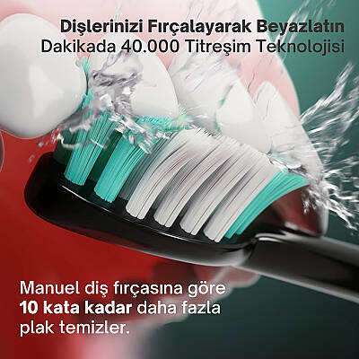 Neutron NTL-TB-01EW Şarjlı Sonik Diş Fırçası Beyaz, 60°C hareketli Başlık - 4