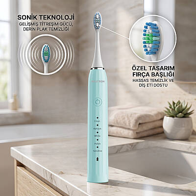 Neutron NTL-TB-01EG Şarjlı Sonik Diş Fırçası Yeşil, 60°C hareketli Başlık - 2